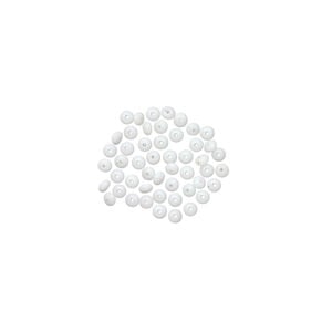 Mini Bead Huggers&trade;, silicone, white, 2x0.5mm rondelle. Sold per pkg of 50.