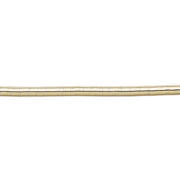 French wire, gold-plated copper, extra-heavy, 2.5mm tube. Sold per 13-1/2 to 15 inch strand. image number 0
