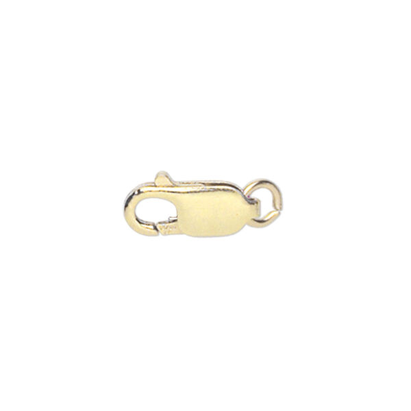 Clasp, lobster claw, 14Kt gold-filled, 13.5x5mm with 4mm jump ring. Sold per pkg of 5. image number 0