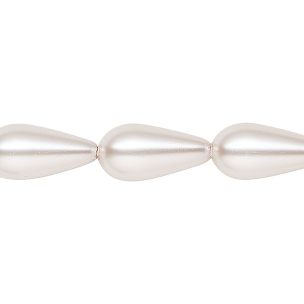 Pearl 1pk light pink, Celestial Crystal® 15x8mm teardrop 15.5-16 inch image number 0