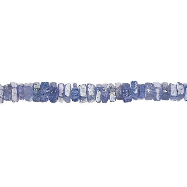 Tanzanite 1pkg1, hand-cut square rondelle bead 8 inch 4x1mm-5x2mm image number 0