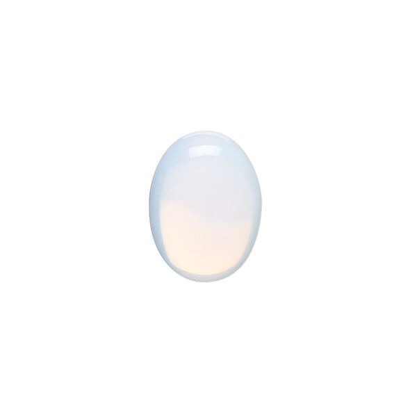 Cabochon, sea "opal" (glass), 16x12mm calibrated oval. Sold per pkg of 8. image number 0