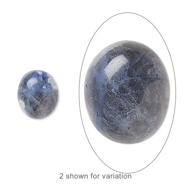 Sodalite 1pkg6, calibrated oval cab natural 12x10mm image number 0
