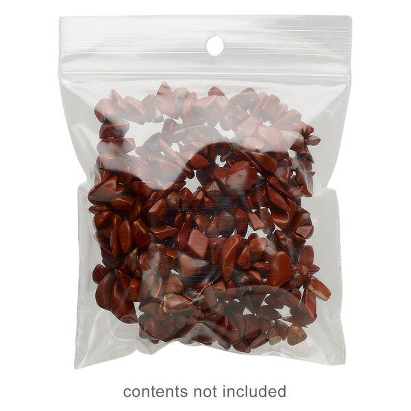 Bag, Tite-Lip™, plastic, clear, 3-inch top zip with hole. Sold per pkg of 1,000. image number 0