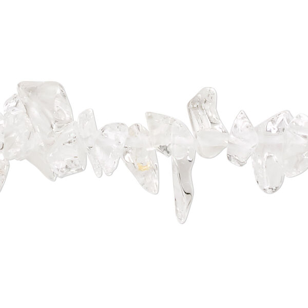 Bead 1pk quartz crystal, natural, medium chip 32 inch image number 0