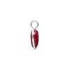 Drop 1pkg1 sterling silver and red agate (dyed), 14x9.5mm 2sided carved leaf. image number 1