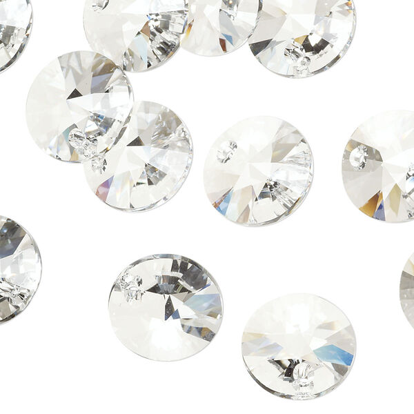Drop 12pk crystal, Crystal Passions® 12mm pendant mini disk 6428 image number 1