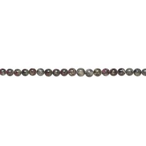 Kashgar garnet 1pkg1, hand-cut round bead natural 17 inch graduated 4-7mm