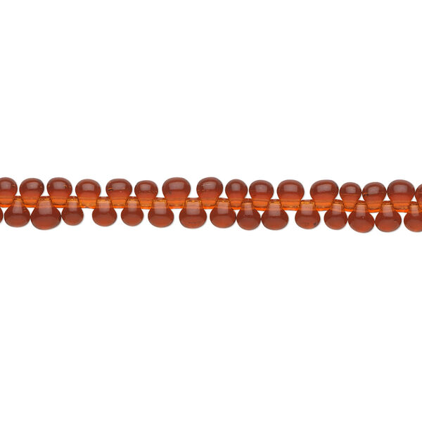 Seed bead, Miyuki, glass, pkg/10g, 3.3x2.8mm mini fringe, transparent dark amber yellow, (DP-134). image number 0