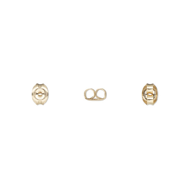Earnut, 14Kt gold-filled, medium-weight. Sold per pkg of 10 pairs. image number 0