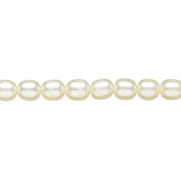 Pearl 1pkg1 cultured freshwater, 4-5mm rice C grade, 15 inch dyed yellow image number 0