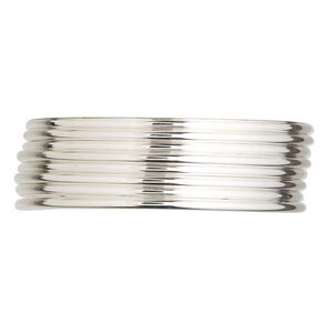 Wire, Argentium® silver, full-hard, round, 12 gauge. Sold per pkg of 5 feet.