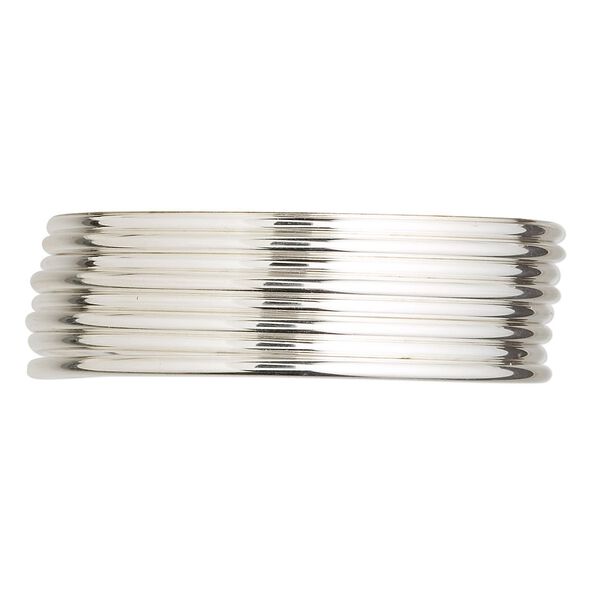 Wire, Argentium® silver, full-hard, round, 12 gauge. Sold per pkg of 5 feet. image number 0