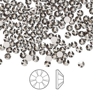 Flat back 144pk crystal Biarritz foil back, Preciosa MAXIMA Czech crystal rhinestone 3-3.2mm chaton rose round SS12