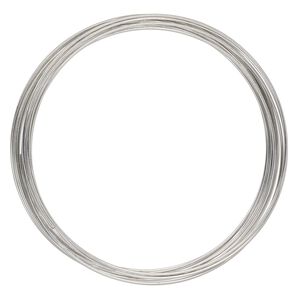 Memory wire, imitation rhodium-plated high carbon steel, 2-1/4 inch bracelet, 0.7mm thick. Sold per pkg of 12 loops.