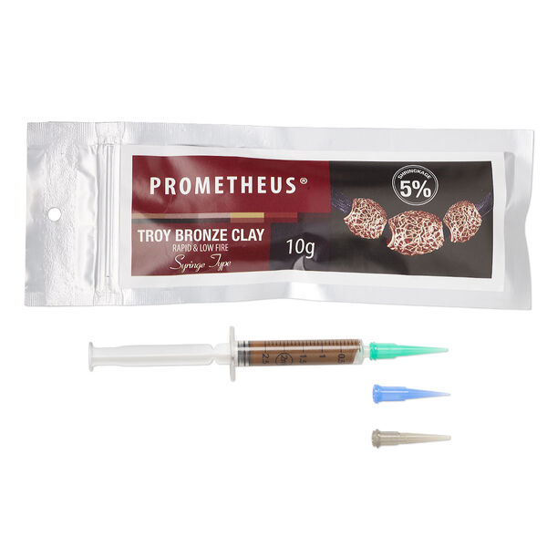Prometheus® troy bronze clay, rapid and low fire. Sold per 10-gram syringe. image number 0