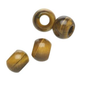 Tigereye 1pkg4, hand-cut rondelle bead natural 12x9mm Dione®