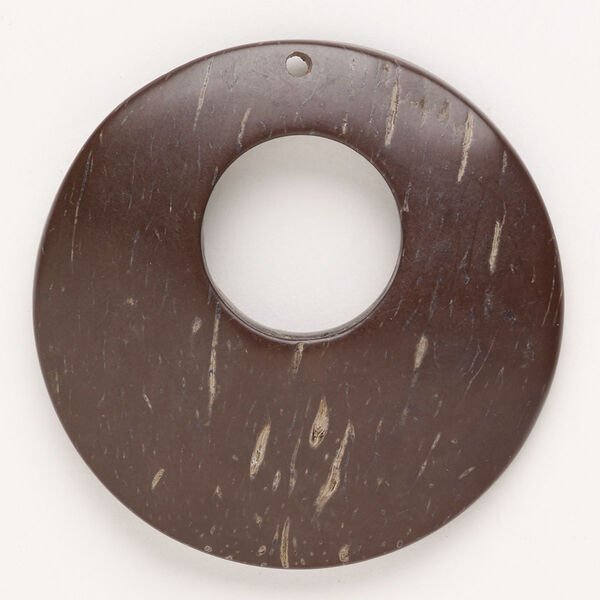 Focal, coconut wood (waxed), 54-55mm top-drilled go-go. Sold individually. image number 0