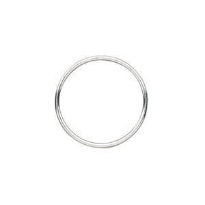 Jump ring, sterling silver, 20mm soldered round, 18.2mm inside diameter, 19 gauge. Sold per pkg of 2.