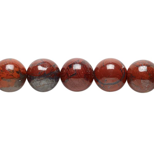 Brecciated jasper 1pkg1, round bead natural 15.5-16 inch 10mm image number 0