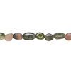 Multi-tourmaline 1pkg1, hand-cut puffed oval bead natural 13 inch 6x5mm-8x6mm image number 0