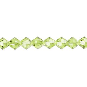 Bead 24pk citrus green, Crystal Passions® 6mm bicone 5328