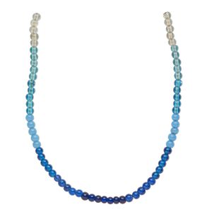 Bead, glass, transparent to opaque multi-blue, 6mm round. Sold per pkg of four 14-inch strands, approximately 230 beads.