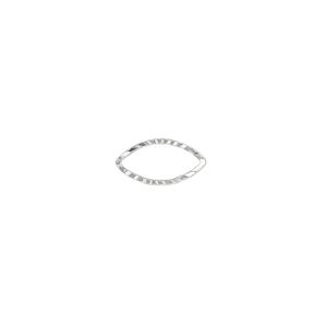Component, silver-plated brass, 12x6mm single-sided diamond-cut open marquise, 1.3mm thick. Sold per pkg of 100.