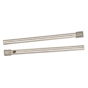 Drill bit, steel, 2-1/4 inches with 4mm diamond-coated shank, Sold per pkg of 2.