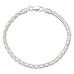 Bracelet, Create Compliments®, sterling silver, 3.5mm tube link, 7 inches with lobster claw clasp. Sold individually.