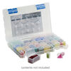 Organizer, Dot Box™, plastic, clear and blue, 11 x 7-1/2 x 1-1/2 inches with (52) removable containers. Sold per 53-piece set. image number 0