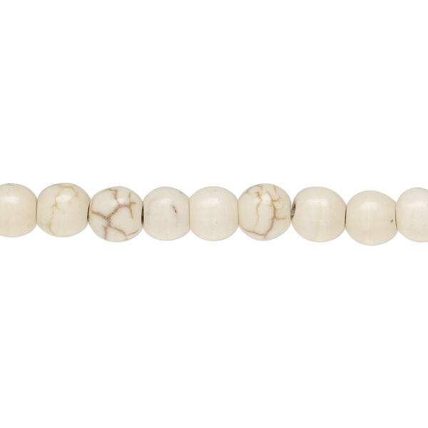 Magnesite 1pkg1, round bead 15 inch 5-6mm image number 0