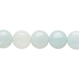Amazonite 1pkg1, hand-cut flat round bead natural light to dark 15.5-16 inch 10mm