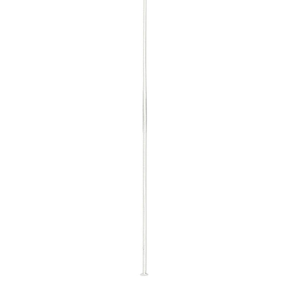 Head pin, sterling silver, 2 inches long, 26 gauge. Sold per pkg of 100. image number 0