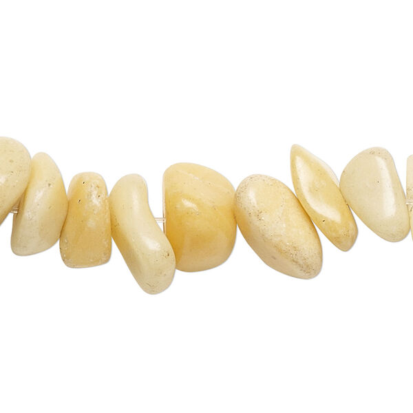 Bead, golden quartzite (natural), extra-large chip, Mohs hardness 7. Sold per 15-inch strand. image number 0