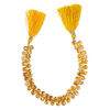 Brandy citrine 1pkg1, hand-cut top-drilled faceted puffed teardrop bead, 8 inch 8x5mm-10x7mm image number 2