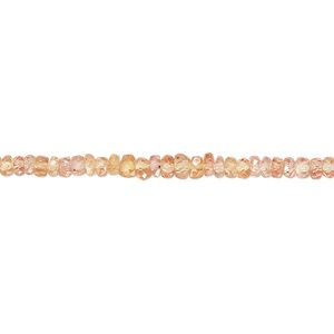 Champagne sapphire 1pkg1, hand-cut faceted rondelle bead 8 inch 2x1mm-3.5x2mm