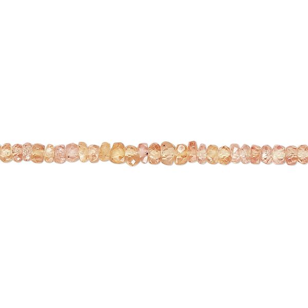 Champagne sapphire 1pkg1, hand-cut faceted rondelle bead 8 inch 2x1mm-3.5x2mm image number 0