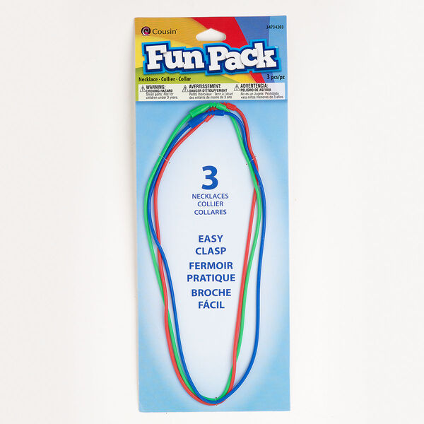 Necklace cord assortment 1pkg3 silicone 2mm round 15.5-16 inch snap closure, red / blue / green image number 0