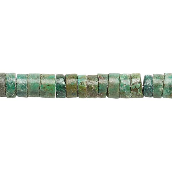 Turquoise 1pkg1, heishi bead 15 inch 5x2mm-6x3mm image number 0