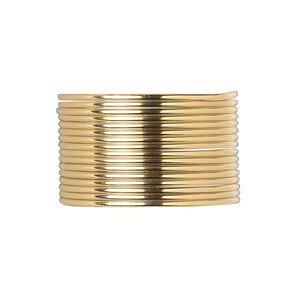 Wire, 12Kt gold-filled, dead-soft, half-round, 18 gauge. Sold per pkg of 5 feet.