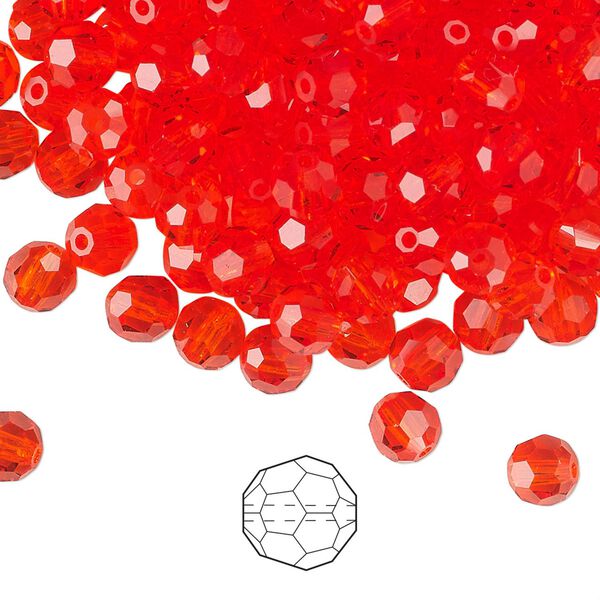 Bead 144pk hyacinth, Preciosa Czech crystal 5mm round image number 0