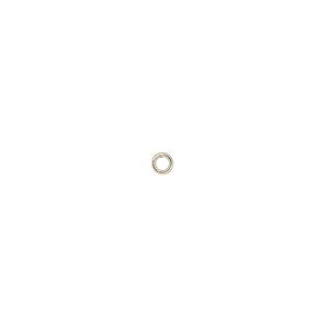 Jump ring, 14Kt gold-filled, 3mm soldered round, 1.7mm inside diameter, 22 gauge. Sold per pkg of 100.