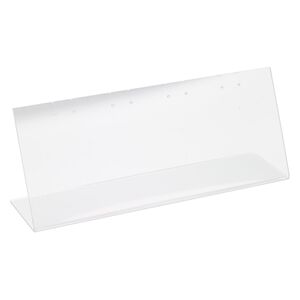 Display, earring, acrylic, clear, 10 x 4 x 2-1/2 inches. Sold individually.