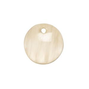 Golden selenite 1pkg1, hand-cut flat back puffed round drop 18-20mm