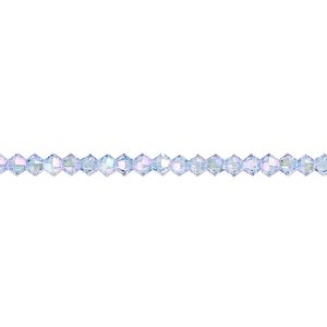 Bead 144pk light sapphire shimmer 2X, Crystal Passions® 3mm bicone 5328