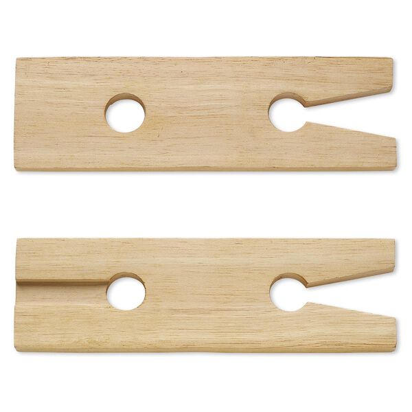 Replacement bench pin, wood, 7-1/2 x 2-inch rectangle with V-slot. Sold individually. image number 0