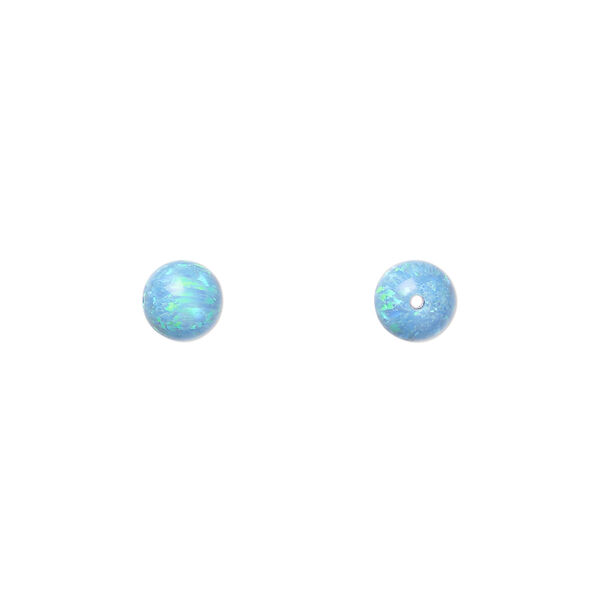 Bead, "opal" (silica and epoxy) (man-made), turquoise blue, 6mm round. Sold individually. image number 0