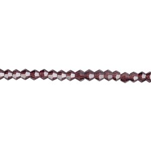 Bead 1pk 16 facets transparent amethyst purple, Celestial Crystal® 3mm bicone 15.5-16 inch
