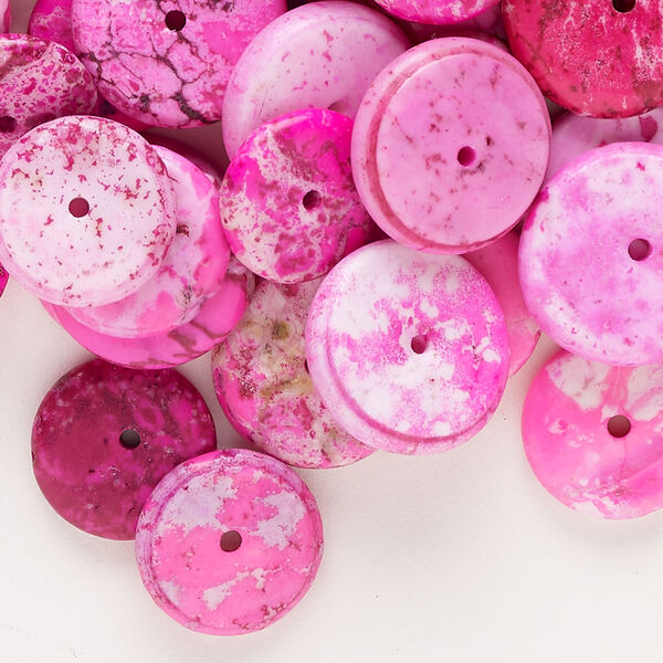 Magnesite 1pkg1, rondelle bead C- grade, 2 oz mix 11x3mm-15x5mm image number 0